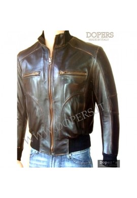 Leather jacket for man model Pitt Bomber