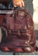 Vintage men's backpack in genuine brown leather Firenze