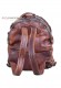 Vintage men's backpack in genuine brown leather Firenze