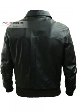 Leather jacket for men model GeorgeNeck Bomber 