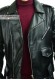 Chiodo Varian black Dopers genuine leather jacket worn open