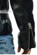 Chiodo Varian giacca nera in vera pelle Dopers focus su cerniera al polso