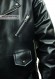 Chiodo Varian giacca nera in vera pelle Dopers tasche esterne