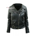 Genuine leather short Biker jacket - Mara
