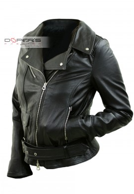 Front photo of the Genuine leather Biker jacket Doper'S Mara