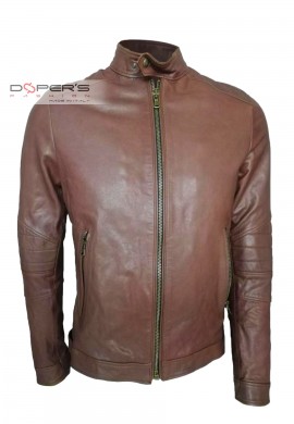 Front photo of the Erman Dopers genuine leather jacket