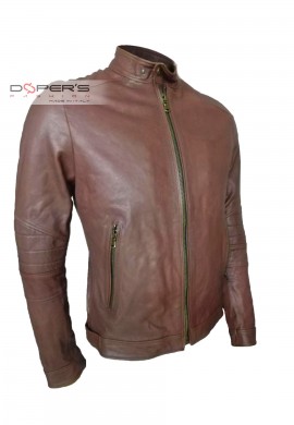 Front photo of the Erman Dopers genuine leather jacket