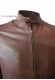 Collar of the Erman Dopers genuine leather jacket