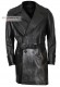 Front photo of the Bruce Dopers long trench coat in genuine leather