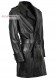 Side photo of the Bruce Dopers long trench coat in genuine leather