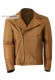 Front photo of the Jack Doper'S genuine leather jacket in tan colour