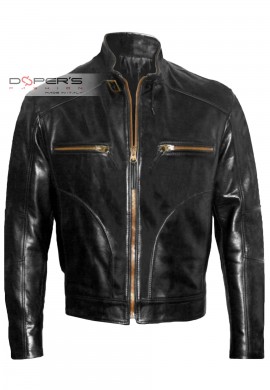 Front photo of the Pitt Doper'S leather jacket