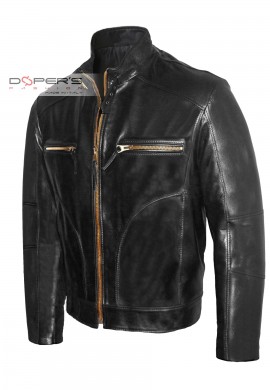 Front photo of the Pitt Doper'S leather jacket