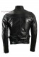 Photo of the back of the Raf Doper'S black genuine leather jacket