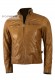 Foto frontale della giacca in pelle Raf Doper'S color cuoio