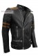 Side photo of the Kim Raider Doper'S men's leather jacket