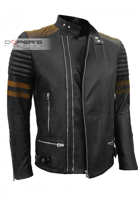 Front photo of the Kim Raider Doper'S men's leather jacket