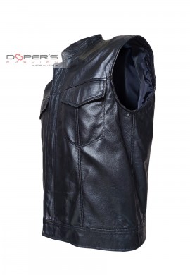 Front photo of the Xander Doper's genuine leather vest