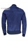 Back photo of Zac Capri Dopers blue genuine suede jacket