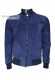 Front photo of Zac Capri Dopers blue genuine suede jacket