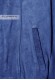 Tasca esterna della giacca in vera pelle scamosciata blu Zac Capri Doper'S