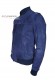 Foto laterale della giacca in vera pelle scamosciata blu Zac Capri Doper'S
