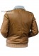 Back photo of the Enzo Doper'S buttoned leather shearling jacket