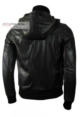 Front photo of the George Cap Doper'S genuine leather bomber jacket