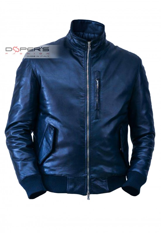 Front photo of the George Bomber F Doper'S genuine leather jacket