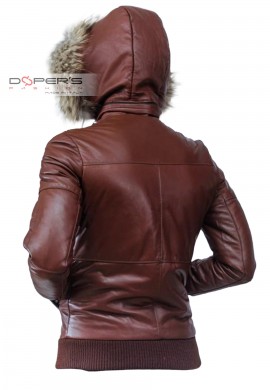 Front photo of the George Cap USA Doper'S genuine leather jacket