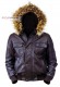 Front photo of the Bomber Bear Doper'S genuine leather jacket