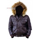 Giubbotto Pelle Uomo Mod. Bomber Bear