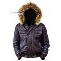 Leather jacket for men model Bomber Bear