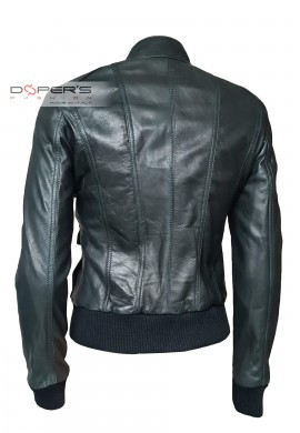 Front photo of the Desirè Doper'S women's leather bomber jacket
