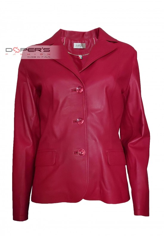 Foto frontale della Giacca in pelle Blazer da donna Connie Doper'S