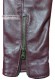 Sleeve of Clara Doper'S Purple Shearling Hooded Leather Jacket