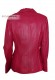 Back of Connie Doper'S Women's Blazer Red Leather Jacket