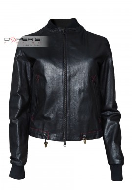 Front photo of the Marbella Doper'S women's leather jacket