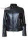 Front photo of the Iris Doper'S women's leather jacket in black