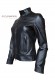 Side photo of the Iris Doper'S women's leather jacket in black