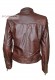 Back photo of the Iris Doper'S women's leather jacket in dark brown