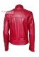 Back photo of the Iris Doper'S women's leather jacket in red