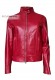 Front photo of the Iris Doper'S women's leather jacket in red