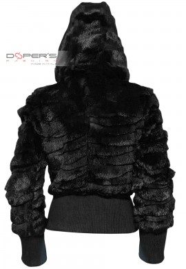 Foto frontale della Giacca bomber in pelliccia da donna Ivana Doper'S
