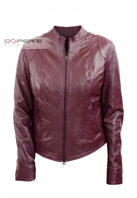 Front photo of Niky Doper'S purple women's leather jacket