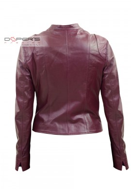 Front photo of Niky Doper'S purple women's leather jacket