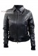 Front photo of the Sole Doper'S women's leather jacket