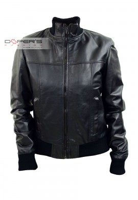 Front photo of the Sole Doper'S women's leather jacket