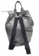 Back photo of the Urban model leather backpack grey color