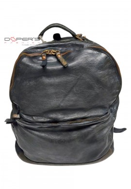 Vintage men's backpack in genuine brown leather Firenze